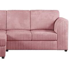 Furniture 786 Hannah Jumbo Cord Full Back 4 Seater Left Hand Facing Corner Sofa in Pink - thumbnail 3