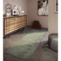 THE RUGS Villeroy & Boch 1906 Wool Rug Ursule Handwoven High Low Pile in Green - Size: 120 cm x 170 cm - thumbnail 7