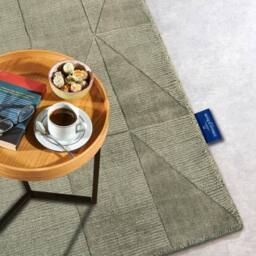 THE RUGS Villeroy & Boch 1906 Wool Rug Ursule Handwoven High Low Pile in Green - Size: 120 cm x 170 cm - thumbnail 4