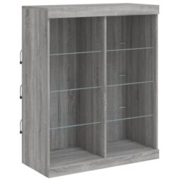 Berkfield Home Sideboards with LED Lights 3 pcs Grey Sonoma Engineered Wood - thumbnail 8