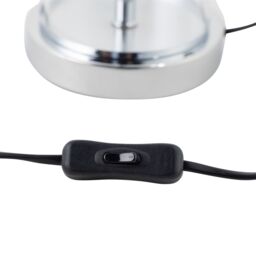 First Choice Lighting Aura - Chrome Table Lamp with Burgundy Fern Cut Out Shade in Silver - thumbnail 4