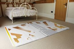 Benjamin Tate Design Art Deco Skyscraper Designer Rug in Natural - Size: Large - thumbnail 3