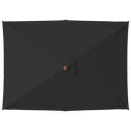 Berkfield Home Outdoor Parasol with Wooden Pole Black 150x200 cm - thumbnail 3