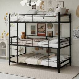 STILVORA Bed Frame 3ft Single metal frame in Black - Size: Junior - thumbnail 3