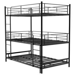 STILVORA Bed Frame 3ft Single metal frame in Black - Size: Junior - thumbnail 5