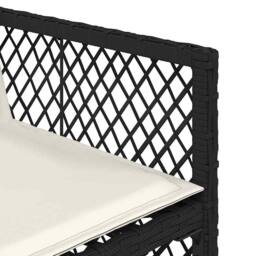 Berkfield Home 7 Piece Garden Dining Set with Cushions Black Poly Rattan - thumbnail 8