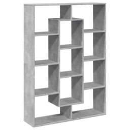 Berkfield Home Book Cabinet Concrete Grey 102x29x143 cm Engineered Wood - Size: 102 x 29 x 143 cm - thumbnail 2