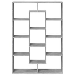 Berkfield Home Book Cabinet Concrete Grey 102x29x143 cm Engineered Wood - Size: 102 x 29 x 143 cm - thumbnail 5