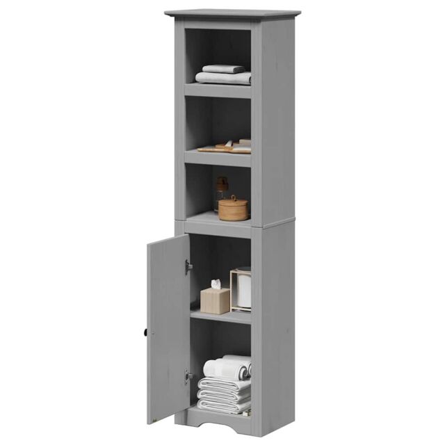 Berkfield Home Bathroom Cabinet BODO Grey 44x30x160 cm - Size: 44 x 30 x 160 cm - image 1