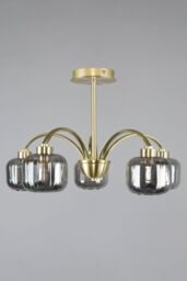 BHS Lighting Lyna Flush Ceiling Light in Gold - thumbnail 2