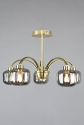 BHS Lighting Lyna Flush Ceiling Light in Gold