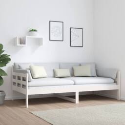 Berkfield Home Beautiful Day Bed White Solid Wood Pine 90x190 cm - thumbnail 4