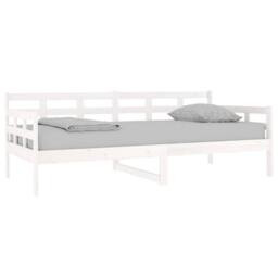 Berkfield Home Beautiful Day Bed White Solid Wood Pine 90x190 cm - thumbnail 1