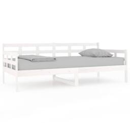 Berkfield Home Beautiful Day Bed White Solid Wood Pine 90x190 cm - thumbnail 3