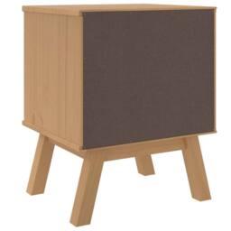 Berkfield Home Beautiful Bedside Cabinet OLDEN Grey & Brown Solid Wood Pine - thumbnail 9