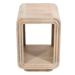 IH Design Paloma Carved Mango Wood Side Table in Brown - thumbnail 3