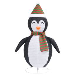 Berkfield Home Decorative Christmas Snow Penguin Figure LED Luxury Fabric 60cm - thumbnail 5
