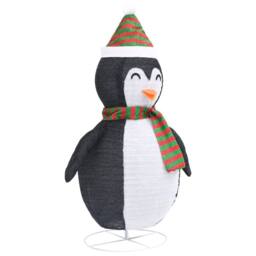 Berkfield Home Decorative Christmas Snow Penguin Figure LED Luxury Fabric 60cm - thumbnail 6