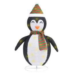 Berkfield Home Decorative Christmas Snow Penguin Figure LED Luxury Fabric 60cm - thumbnail 2