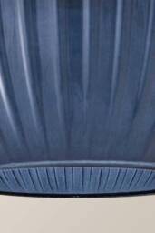 ValueLights Maddison Navy Blue Ribbed Glass Globe Easy Fit Pendant Lamp Shade - thumbnail 5