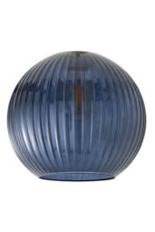 ValueLights Maddison Navy Blue Ribbed Glass Globe Easy Fit Pendant Lamp Shade - thumbnail 6