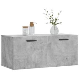 Berkfield Home Wall Cabinet Concrete Grey 80x36.5x35 cm Engineered Wood - thumbnail 1