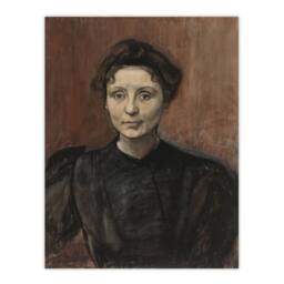 "Artery8 Magnus Enckell Portrait of Madeleine Jouvray Wall Art Print in Brown - Size: W12"" x H16""" - thumbnail 1