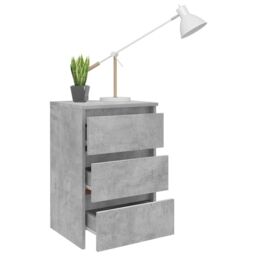 Berkfield Home Bed Cabinet Concrete Grey 40x35x62.5 cm Engineered Wood - thumbnail 6