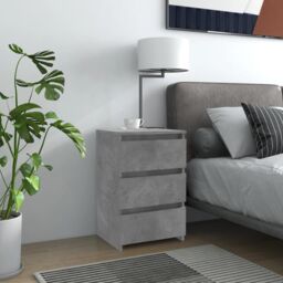 Berkfield Home Bed Cabinet Concrete Grey 40x35x62.5 cm Engineered Wood
