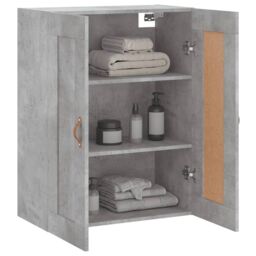 Berkfield Home Wall Mounted Cabinet Concrete Grey 69.5x34x90 cm Engineered Wood - thumbnail 5