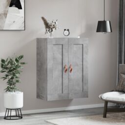 Berkfield Home Wall Mounted Cabinet Concrete Grey 69.5x34x90 cm Engineered Wood - thumbnail 3