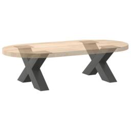 Berkfield Home Coffee Table Legs X-Shaped 2 pcs Anthracite 50x(30-31) cm Steel in Black - thumbnail 8