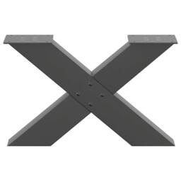 Berkfield Home Coffee Table Legs X-Shaped 2 pcs Anthracite 50x(30-31) cm Steel in Black - thumbnail 5