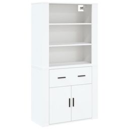 Berkfield Home Highboard White Engineered Wood - thumbnail 2