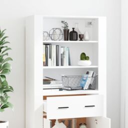 Berkfield Home Highboard White Engineered Wood - thumbnail 4