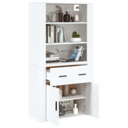 Berkfield Home Highboard White Engineered Wood - thumbnail 5