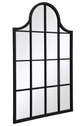 "MirrorOutlet Black Metal Framed Arched Wall Mirror 41"" X 24"" (104CM X 62CM) - Size: 1 Pack" - thumbnail 3