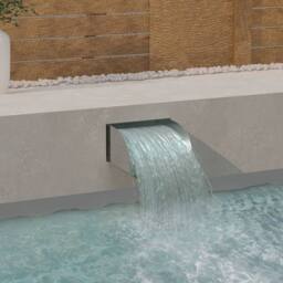 Berkfield Home Waterfall 30x34x14 cm Stainless Steel 304 in Silver - Size: 30 x 34 x 14 cm - thumbnail 2