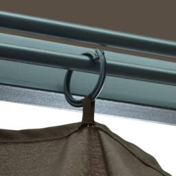 Berkfield Home Gazebo with Curtain&LED String Lights 3x3 m Taupe Aluminium - thumbnail 9