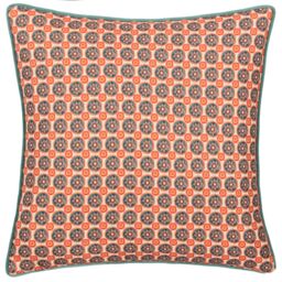 Wylder Tropics Onika Geometric Square Cushion in Blue - Size: 50 cm x 50 cm - thumbnail 1