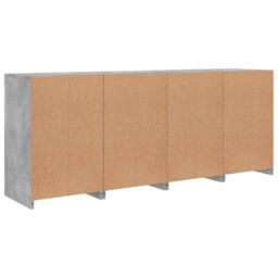 Berkfield Home Sideboard with LED Lights Concrete Grey 164x37x67 cm - Size: 164 x 37 x 67 cm - thumbnail 9
