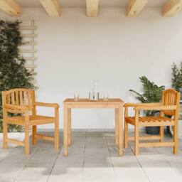 Berkfield Home Garden Chairs 2 pcs 58x59x88 cm Solid Wood Teak in Brown - Size: 58 x 59 x 88 cm - thumbnail 2
