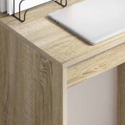 Berkfield Home Computer Desk Sonoma oak Engineered wood 60 x 40 x 76 cm in Light Tan - thumbnail 4