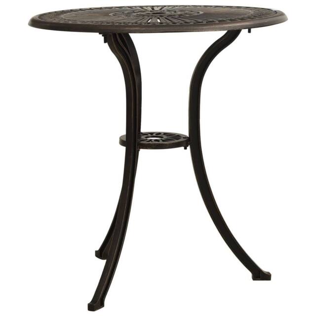 Berkfield Home Garden Table Bronze 62x62x65 cm Cast Aluminium in Brown - Size: 62 x 62 x 65 cm - image 1