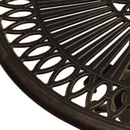 Berkfield Home Garden Table Bronze 62x62x65 cm Cast Aluminium in Brown - Size: 62 x 62 x 65 cm - thumbnail 4