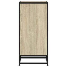 Berkfield Home Sideboard Sonoma Oak 35.5x35x76 cm Engineered Wood & Metal in Light Oak - thumbnail 6