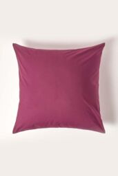 Homescapes Continental Egyptian Cotton Pillowcase 200 TC, 80 x 80 cm in Plum