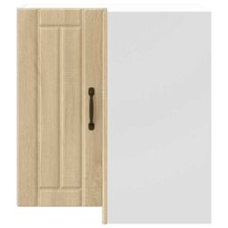 Berkfield Home Kitchen Wall Corner Cabinet Lucca Sonoma Oak Engineered Wood in Brown - thumbnail 4