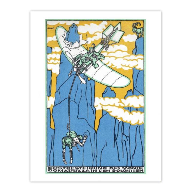"Artery8 First Ascent of Monte Domapozza in Dolomites Jung Art Poster Print - Size: W24"" x H32""" - image 1