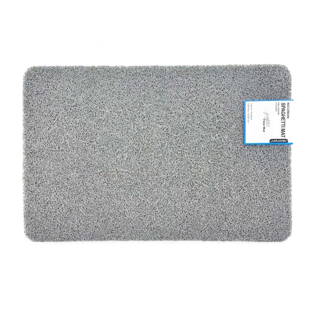Nicoman Anti Slip PVC Loofah Shower Mat Anti Mould Washable Bath Mat - Rectangular 60x40 cm in Grey - image 1